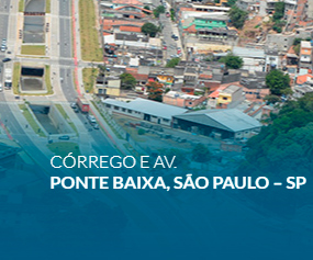 Córrego e Av. Ponte Baixa, São Paulo – SP